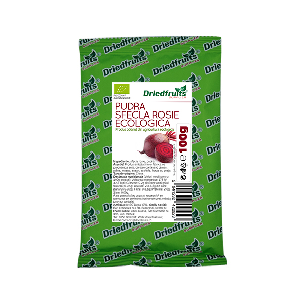 Sfecla rosie pudra BIO - 100 g imagine produs 2021 Dried Fruits